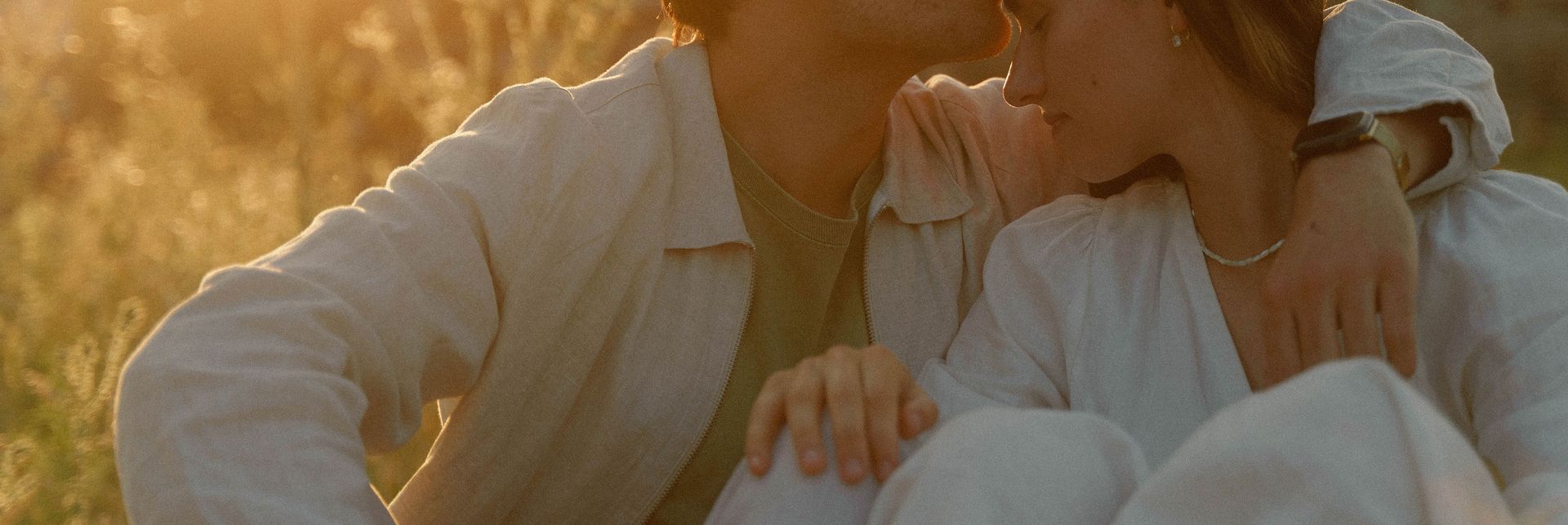A couple kissing at sunset at an elopement in Switzerland.
